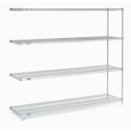Nexel Wire Shelving Add-On, Poly-Z-Brite, 72W x 14D x 63H A14726Z